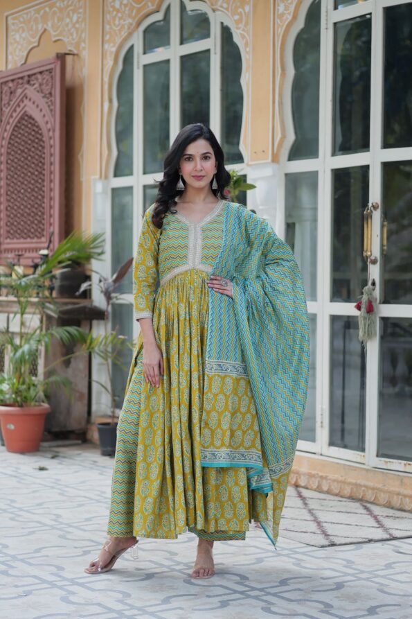 cotton kurti set aarika traditional