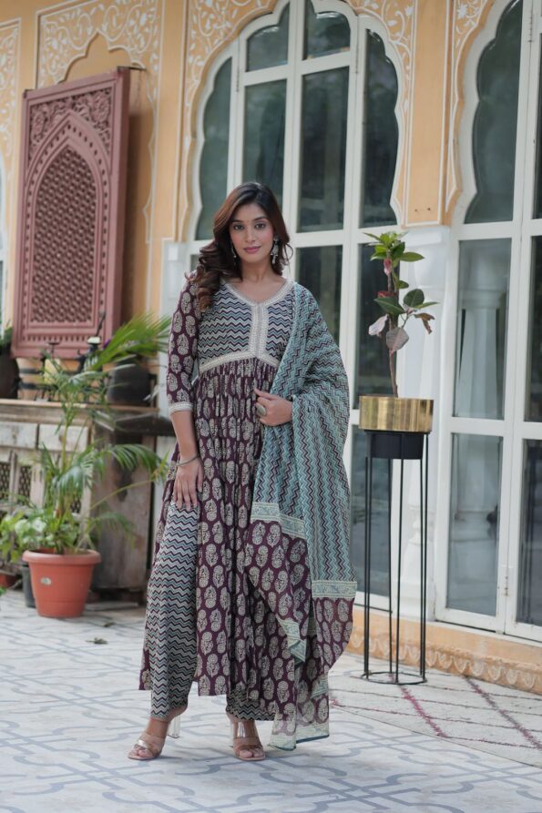cotton kurti set aarika traditional